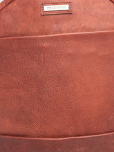 Load image into Gallery viewer, Teakwood Unisex Genuine Leather Tan Solid Backpack||Unisex Laptop Bag/Backpack
