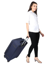 Load image into Gallery viewer, Unisex Blue Solid Sold-sided Large Trolley Suitcase (Large)
