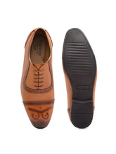 Load image into Gallery viewer, Teakwood Genuine Leathers Men Tan  Formal Oxfords Shoes
