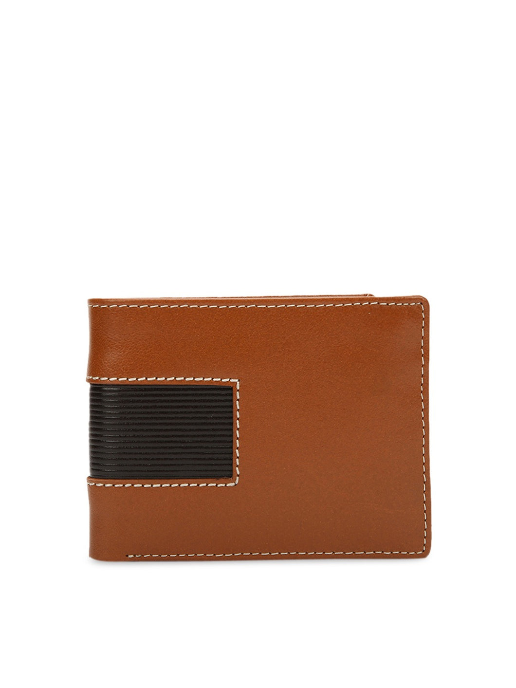 Teakwood Genuine Leather Tan Colour Two Fold Wallet