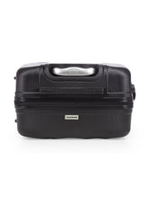 Load image into Gallery viewer, Unisex Black Textured Hard-Sided Medium Trolley Suitcase
