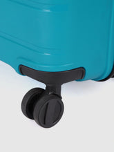 Load image into Gallery viewer, Aqua Blue Textured Hard-Sided Cabin Trolley Suitcase

