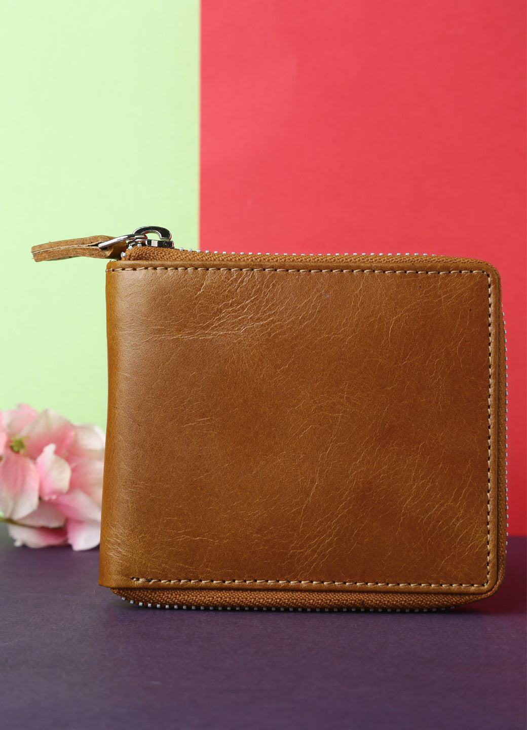 Women's Leather Zip Purse | Handmade in the UK | Lewes Map Store