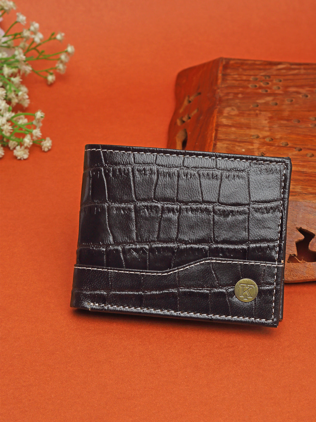 Teakwood Unisex Genuine Leather Dark Brown  Wallet