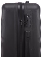 Load image into Gallery viewer, Unisex Black Textured Hard-Sided Medium Trolley Suitcase
