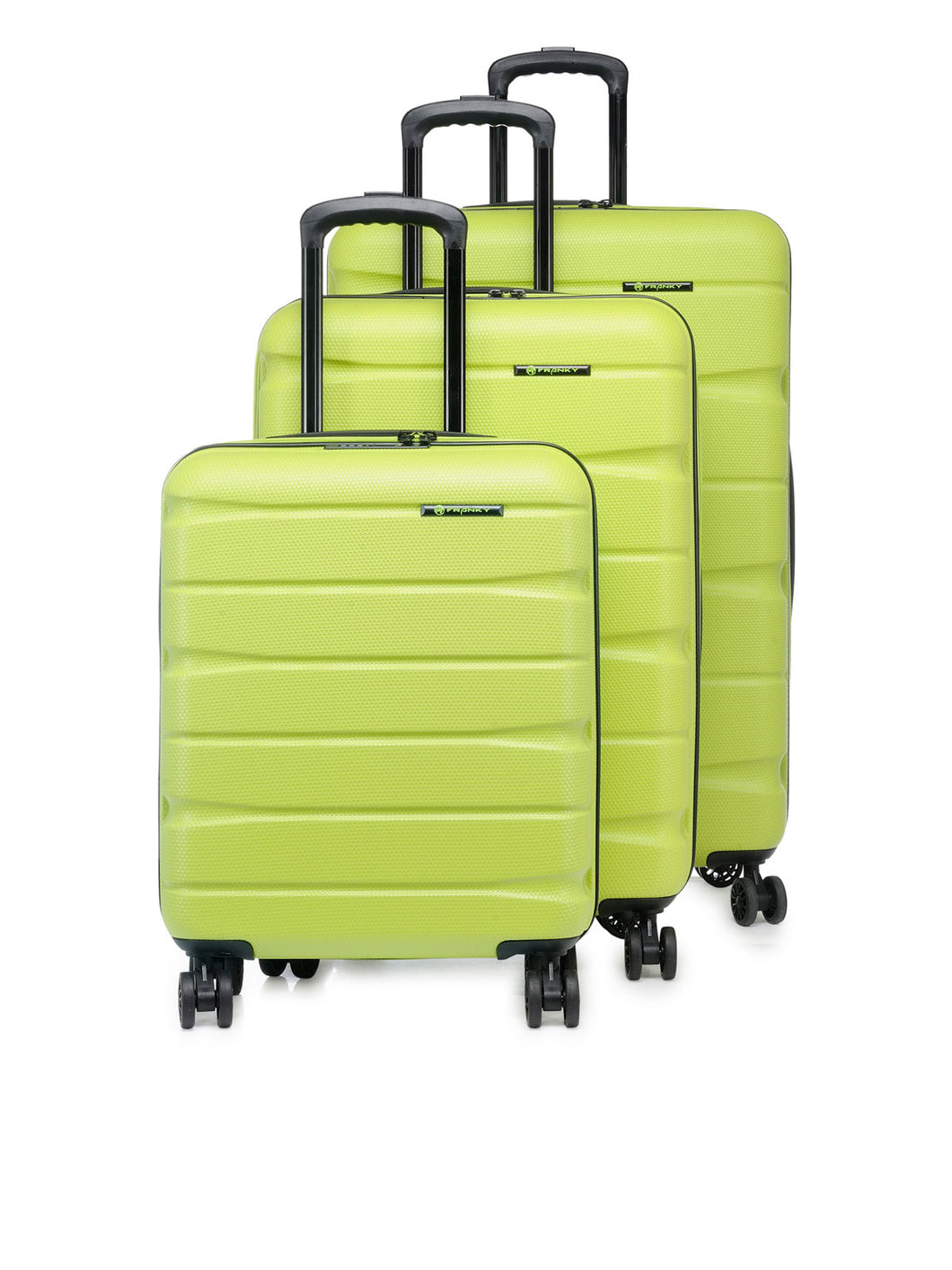Teakwood Unisex Lime Green Trolley Bag - Small