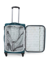 Load image into Gallery viewer, Unisex Teal Solid Sold-sided Medium Trolley Suitcase (Medium)
