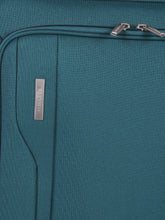 Load image into Gallery viewer, Unisex Teal Solid Soft-sided Large Trolley Suitcase (Large)
