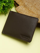 Load image into Gallery viewer, Men Brown Textured Leather Two Fold Wallet
