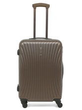 Load image into Gallery viewer, Brown Textured Hard-Sided Cabin Trolley Suitcase (Medium)
