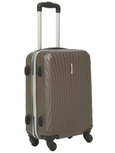 Load image into Gallery viewer, Brown Textured Hard-Sided Cabin Trolley Suitcase (Small)
