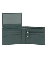 Load image into Gallery viewer, Teakwood Men Genuine Leather Green Colour Bi Fold Wallet
