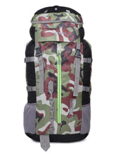 Load image into Gallery viewer, Unisex Green&amp; Black Camouflage Large Rucksack- 75 L
