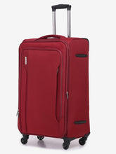 Load image into Gallery viewer, Unisex Red Solid Soft-sided Large Trolley Suitcase
