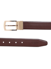 Load image into Gallery viewer, Men Black &amp; Brown Texture Reversible Leather Belt
