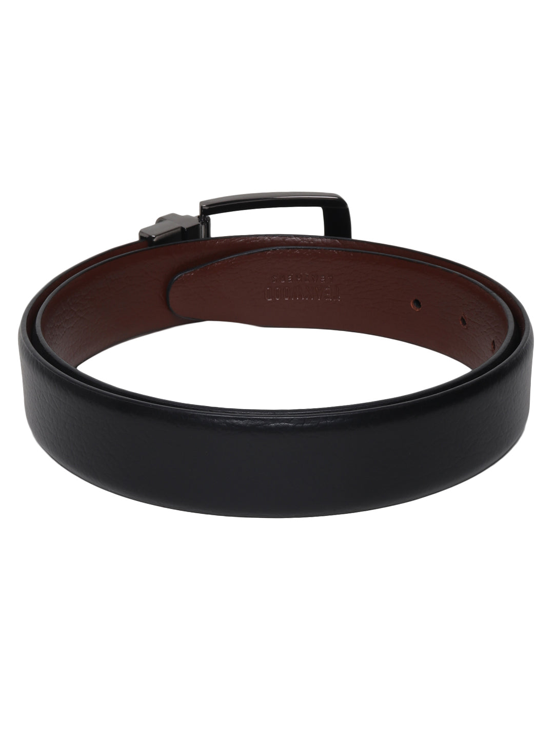 Teakwood Men Brown & Black Textured Leather Semi Formal Reversible Belt (36) (Brown) At Nykaa, Best Beauty Products Online