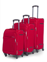 Load image into Gallery viewer, Teakwood Red Soft Sided Trolley Bag Set of Three

