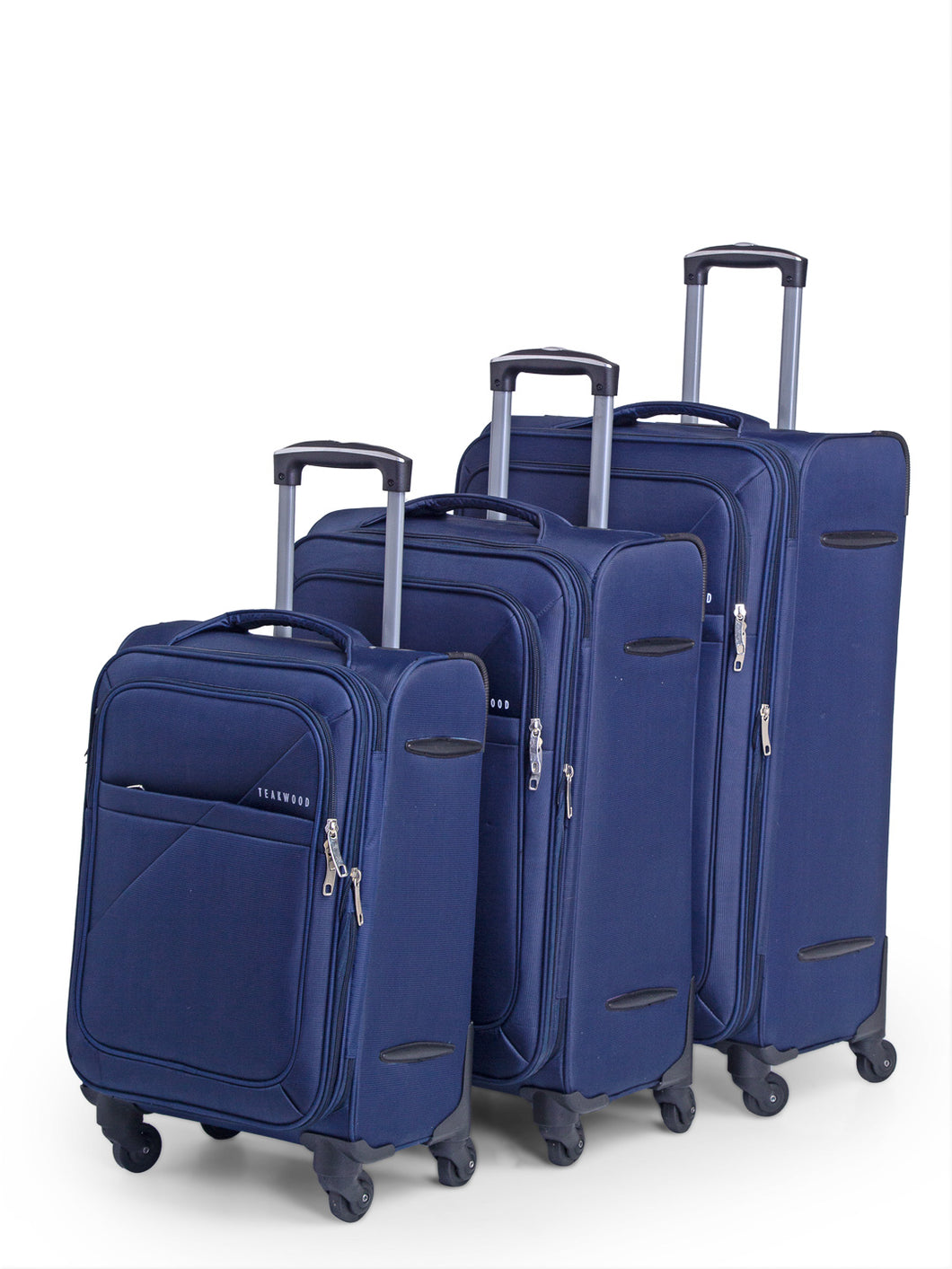 Teakwood Blue Trolley Bag Set of Three