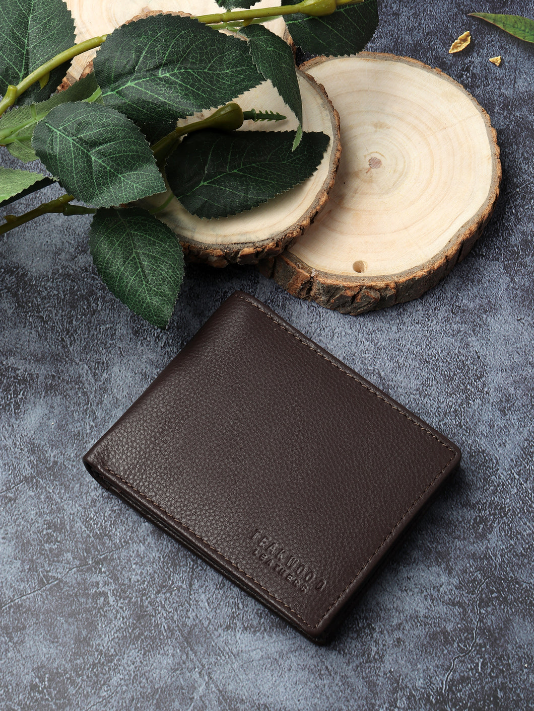 Teakwood Genuine Leather Brown Wallet