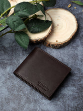 Load image into Gallery viewer, Teakwood Unisex Genuine Leather Brown Bi Fold Wallet

