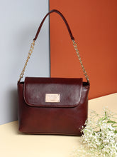 Load image into Gallery viewer, Teakwood Women Maroon Solid Leather Hand Bag with Detatchable Silng Strap
