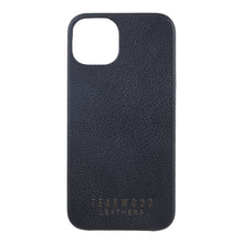 Load image into Gallery viewer, Unisex BlackTextured Leather iPhone 13/12 Mobile Back Case

