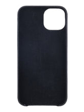 Load image into Gallery viewer, Unisex BlackTextured Leather iPhone 13/12 Mobile Back Case

