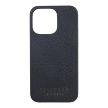 Load image into Gallery viewer, Unisex Black Textured Leather iPhone 13 Pro/12 Pro Mobile Back Case
