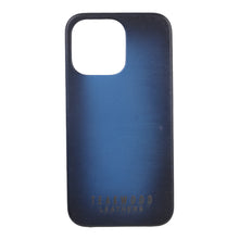 Load image into Gallery viewer, Unisex Blue Solid Leather iPhone 13 Pro/12 Pro Mobile Back Case
