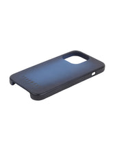 Load image into Gallery viewer, Unisex Blue Solid Leather iPhone 13 Pro/12 Pro Mobile Back Case
