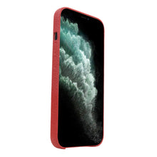 Load image into Gallery viewer, Unisex Red Textured Leather iPhone 13 Pro/12 Pro Mobile Back Case
