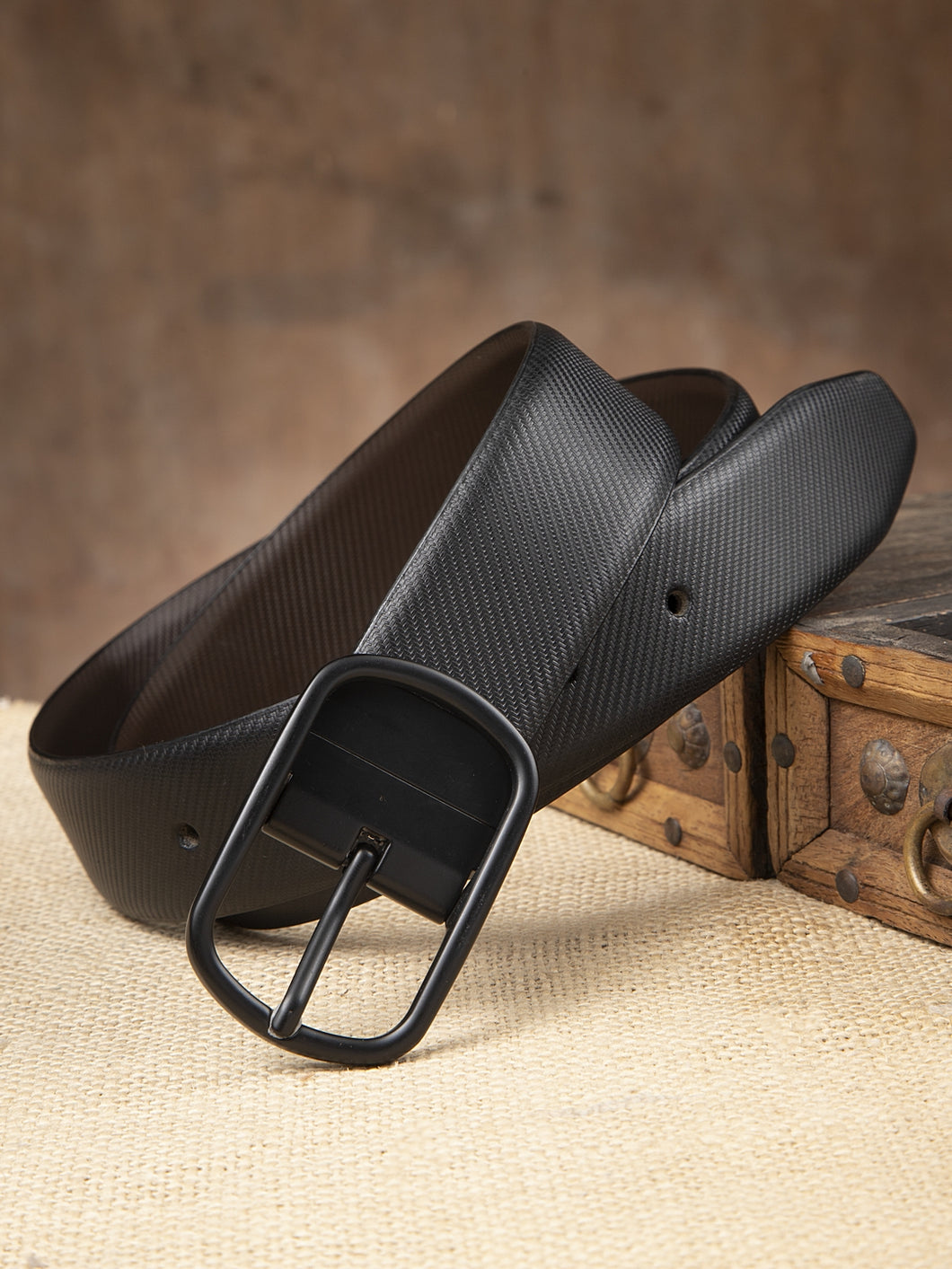 Men Black & Brown Reversible Genuine Leather Belt