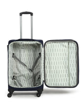 Load image into Gallery viewer, Unisex Blue Solid Sold-sided Medium Trolley Suitcase (Medium)
