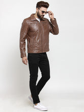 Load image into Gallery viewer, Teakwood Genuine Leathers Men&#39;s Jacket (Brown)
