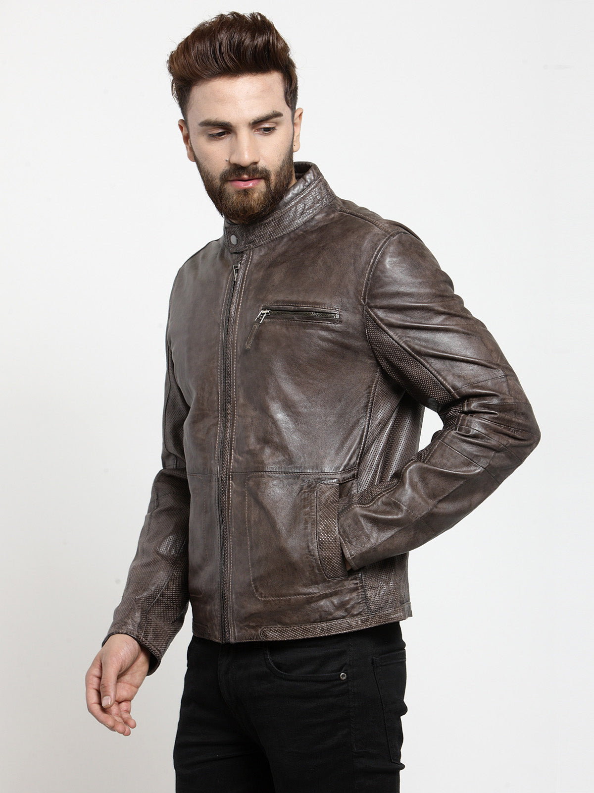 Extant Molly Woods Shearling Brown Leather Jacket | LJB