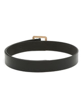 Load image into Gallery viewer, Women Black Solid Gold-Toned Buckle Genuine Leather Belt (one Size)
