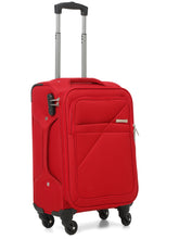 Load image into Gallery viewer, Teakwood Leather Red Solid Soft Sided Trolley Bag
