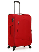 Load image into Gallery viewer, Unisex Red Solid Soft Sided Large Size Check-In Trolley Bag
