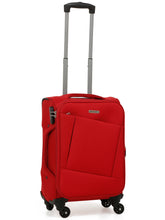 Load image into Gallery viewer, Teakwood Red Solid Soft Sided Trolley Bag (Small/Cabin)
