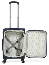 Load image into Gallery viewer, Unisex Blue Solid Soft Sided Cabin Size Trolley Bag
