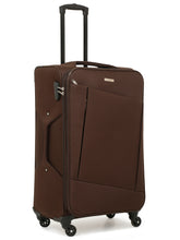 Load image into Gallery viewer, Unisex Brown Solid Soft Sided Large Size Check-In Trolley Bag
