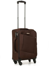Load image into Gallery viewer, Unisex Brown Solid Soft Sided Cabin Size Trolley Bag
