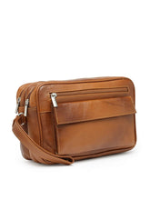 Load image into Gallery viewer, Genuine Leather Toiletry Bag (Tan)
