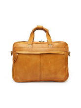 Load image into Gallery viewer, Teakwood Leather Unisex Laptop Bag - Tan
