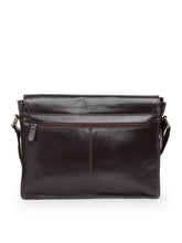 Load image into Gallery viewer, Teakwood Genuine Leather Laptop Bag - Brown
