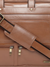 Load image into Gallery viewer, Teakwood Genuine Leather Laptop Bag - Tan
