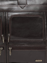 Load image into Gallery viewer, Teakwood Genuine Leather Laptop Bag - Brown

