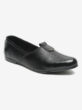 Load image into Gallery viewer, Men Black Solid Leather Mojaris
