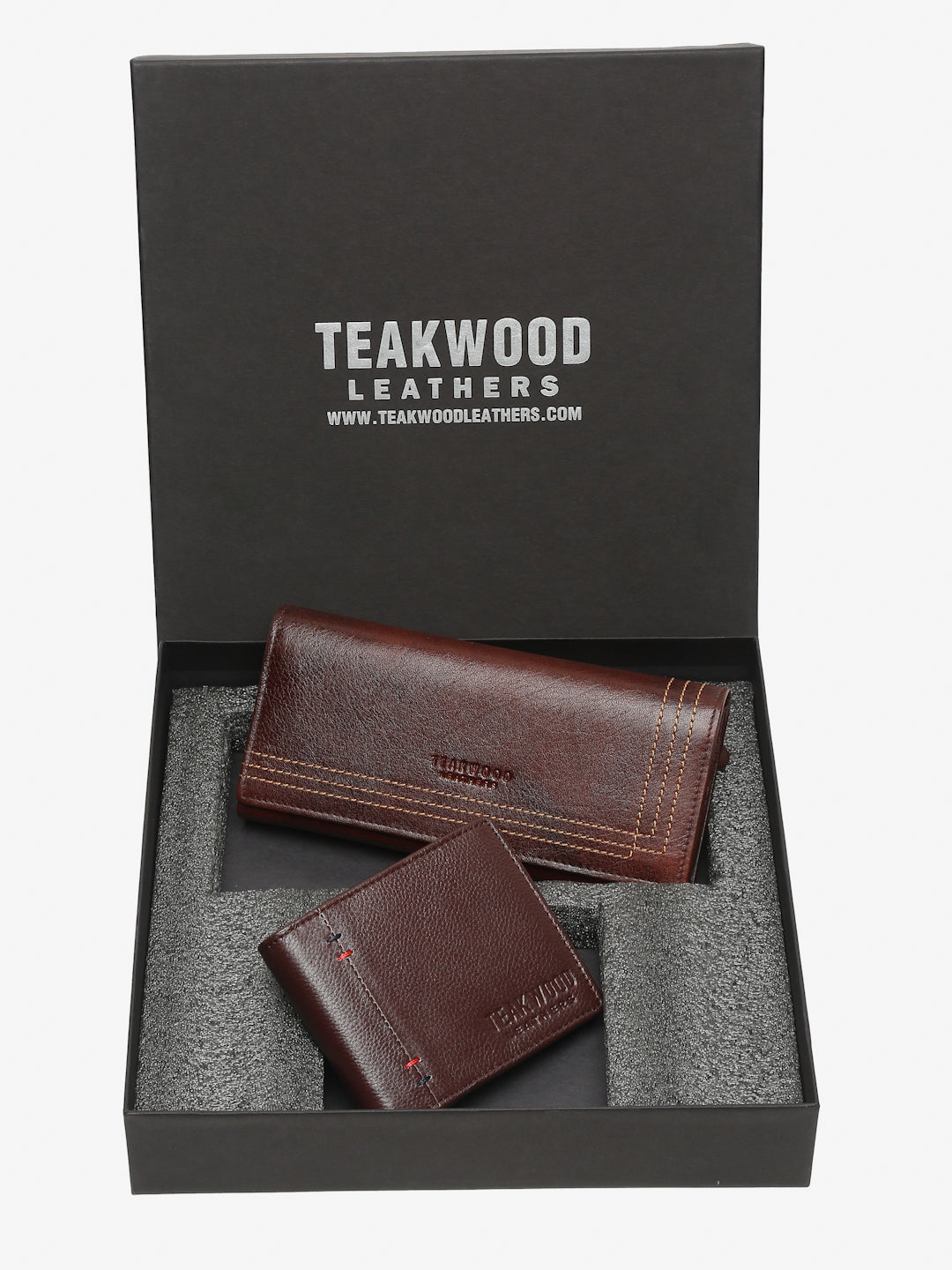 Unisex Brown Solid Leather Accessory Gift Set – Teakwood Leathers