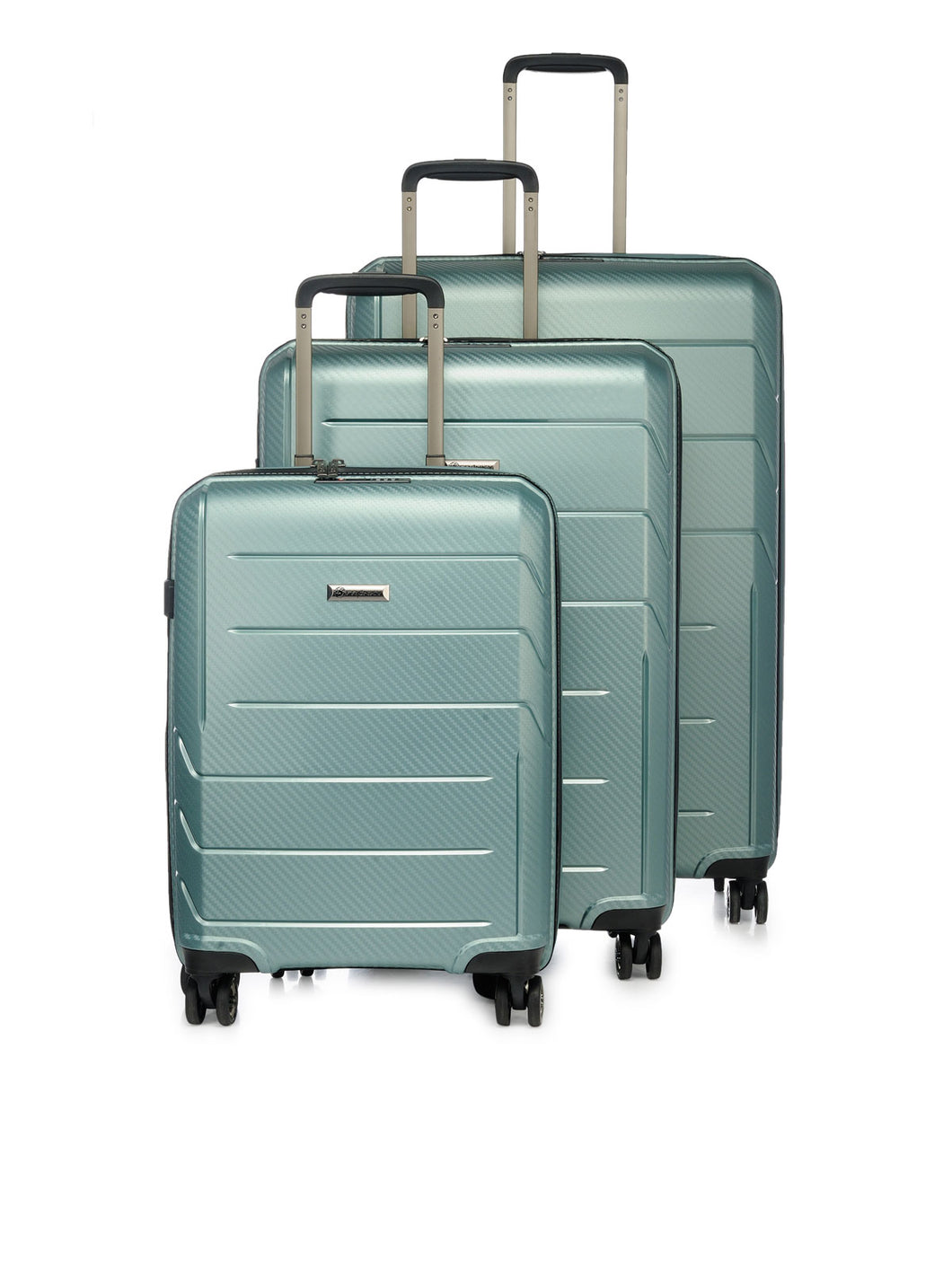 Teakwood Unisex Turquoise Blue Trolley Bag - Medium